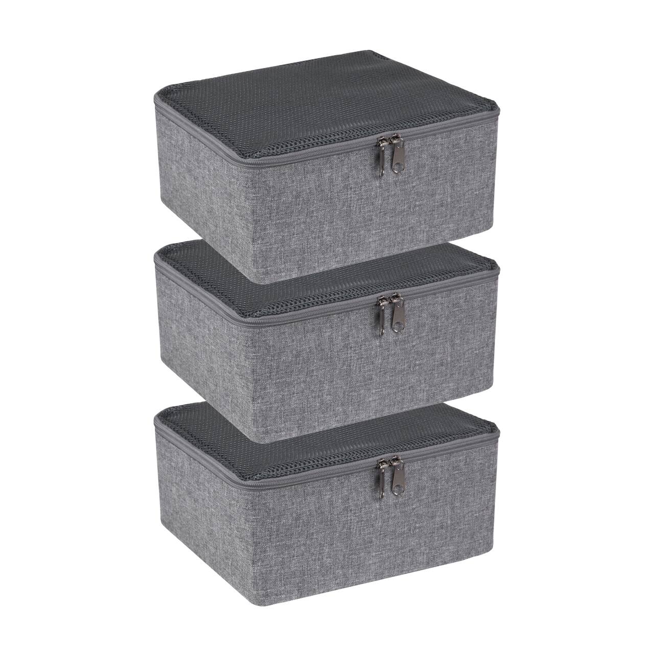 Bigso Small Gray Travel Packing Cubes, 3ct.